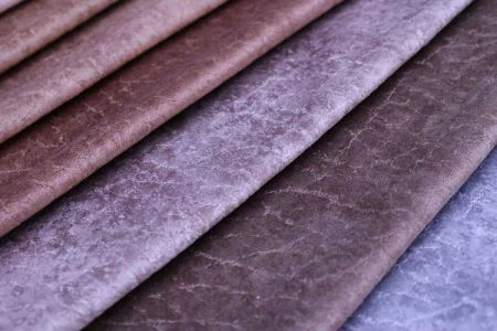 Tecido de cobertura de sofá de Veludo em relevo colado