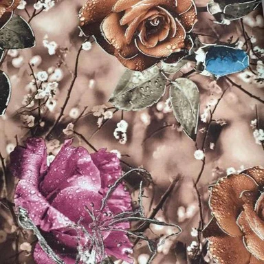 Tecido de sofá de impressão de flor do Médio Oriente