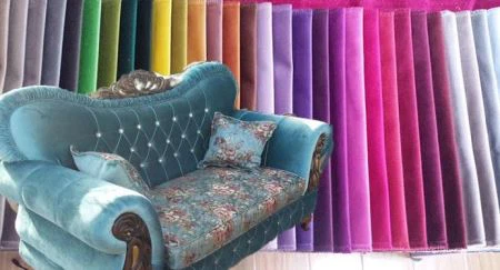 Vários projetos de malha DTY Velboa tecido